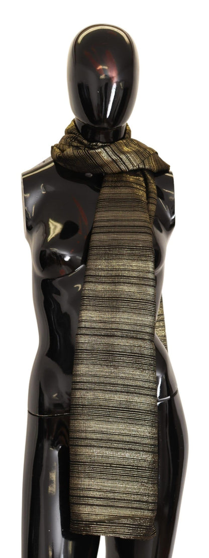 Dolce & Gabbana Elegant Gold Silk Blend Scarf Dolce & Gabbana