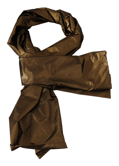 Dolce & Gabbana Elegant Metallic Bronze Scarf Dolce & Gabbana