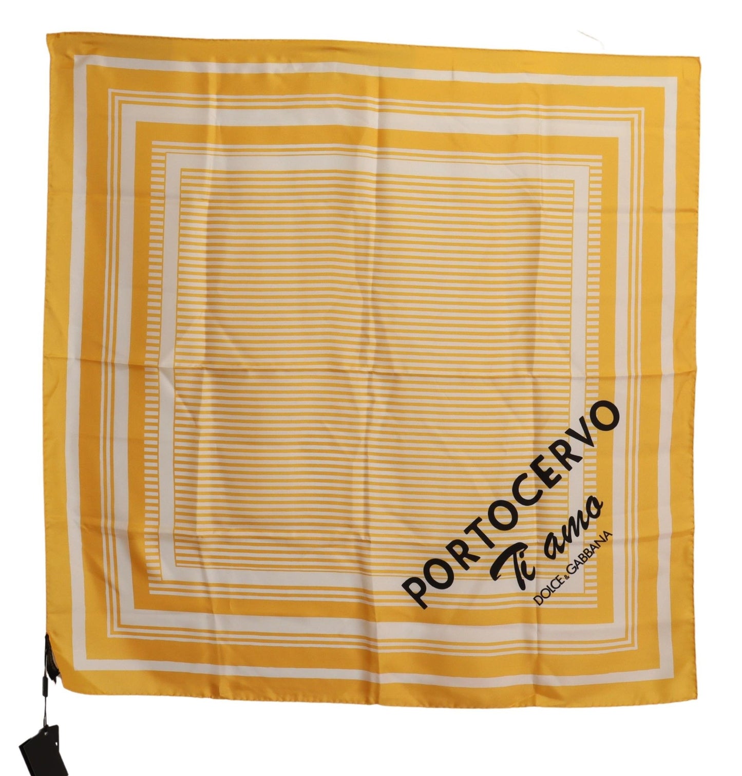 Dolce & Gabbana Elegant Striped Silk Square Scarf Dolce & Gabbana