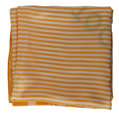 Dolce & Gabbana Elegant Striped Silk Square Scarf Dolce & Gabbana