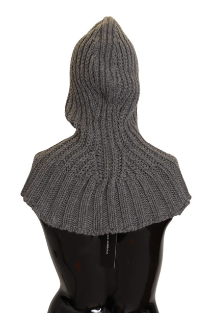 Dolce & Gabbana Elegant Cashmere Hood Scarf in Gray Dolce & Gabbana