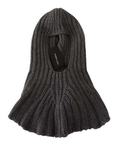 Dolce & Gabbana Elegant Cashmere Hood Scarf in Gray Dolce & Gabbana