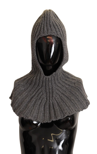 Dolce & Gabbana Elegant Cashmere Hood Scarf in Gray Dolce & Gabbana