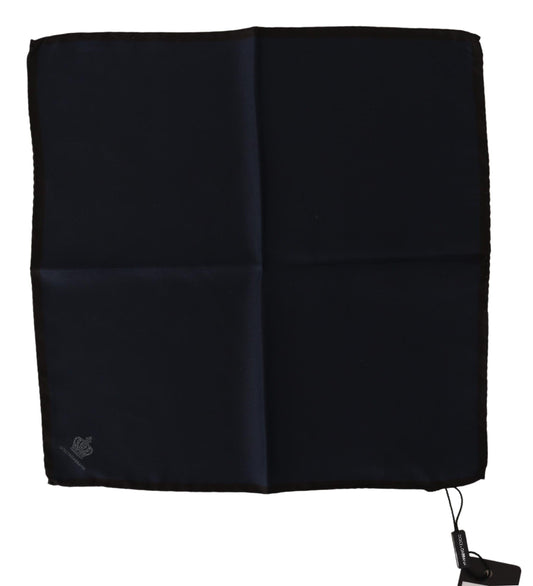 Dolce & Gabbana Elegant Silk Black Pocket Square Handkerchief Dolce & Gabbana