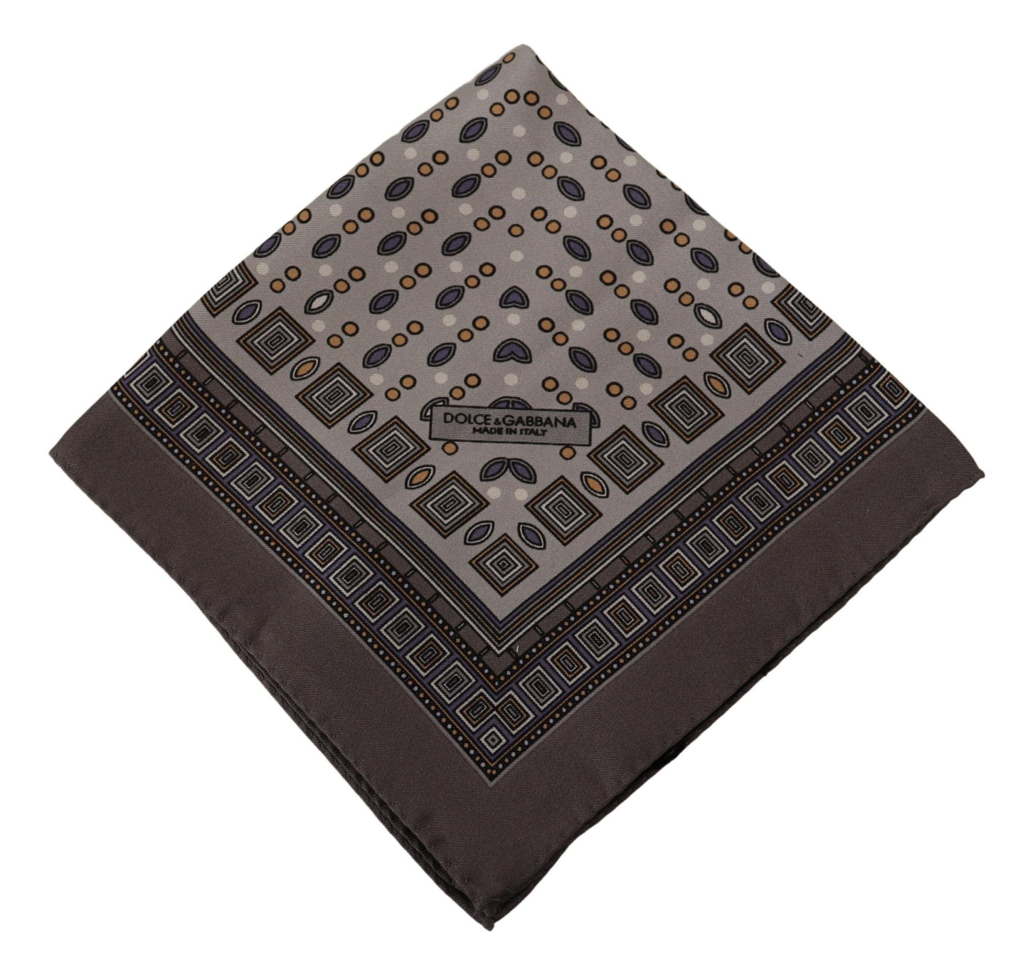 Dolce & Gabbana Elegant Silk Pocket Square in Rich Brown Dolce & Gabbana