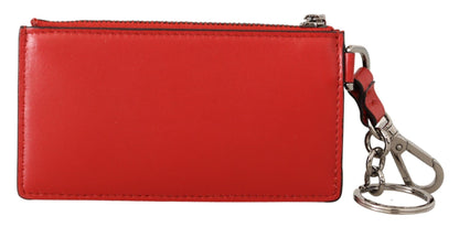 Dolce & Gabbana Elegant Leather Keychain in Vibrant Red Dolce & Gabbana