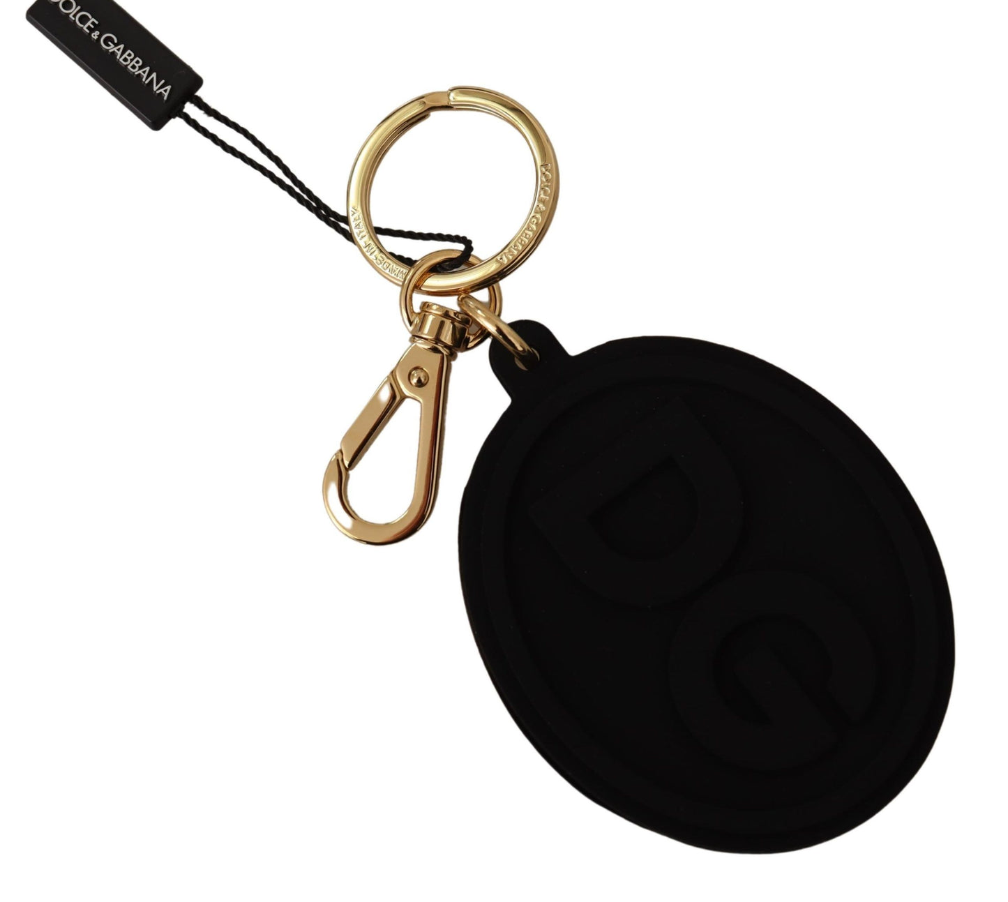 Dolce & Gabbana Elegant Black and Gold Keychain Accessory Dolce & Gabbana