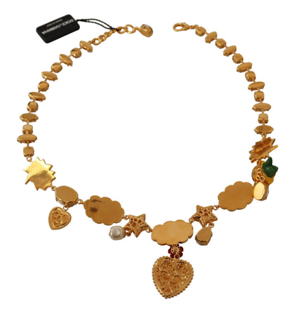 Dolce & Gabbana Charm Necklace with Hand-Painted Elements Dolce & Gabbana