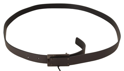 Costume National Elegant Leather Belt with Metal Buckle Costume National