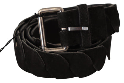 GF Ferre Elegant Black Waist Belt with Metal Buckle GF Ferre