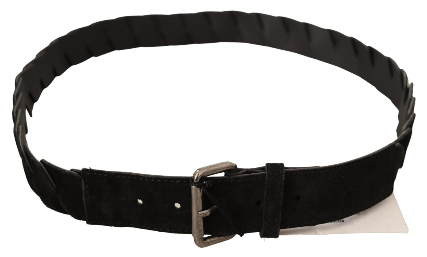 GF Ferre Elegant Black Waist Belt with Metal Buckle GF Ferre