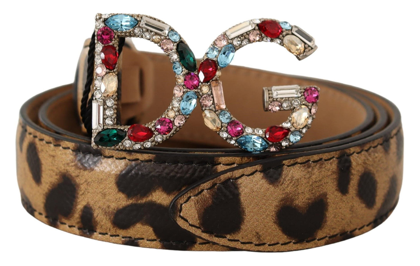 Dolce & Gabbana Elegant Crystal-Embellished Leopard Belt Dolce & Gabbana