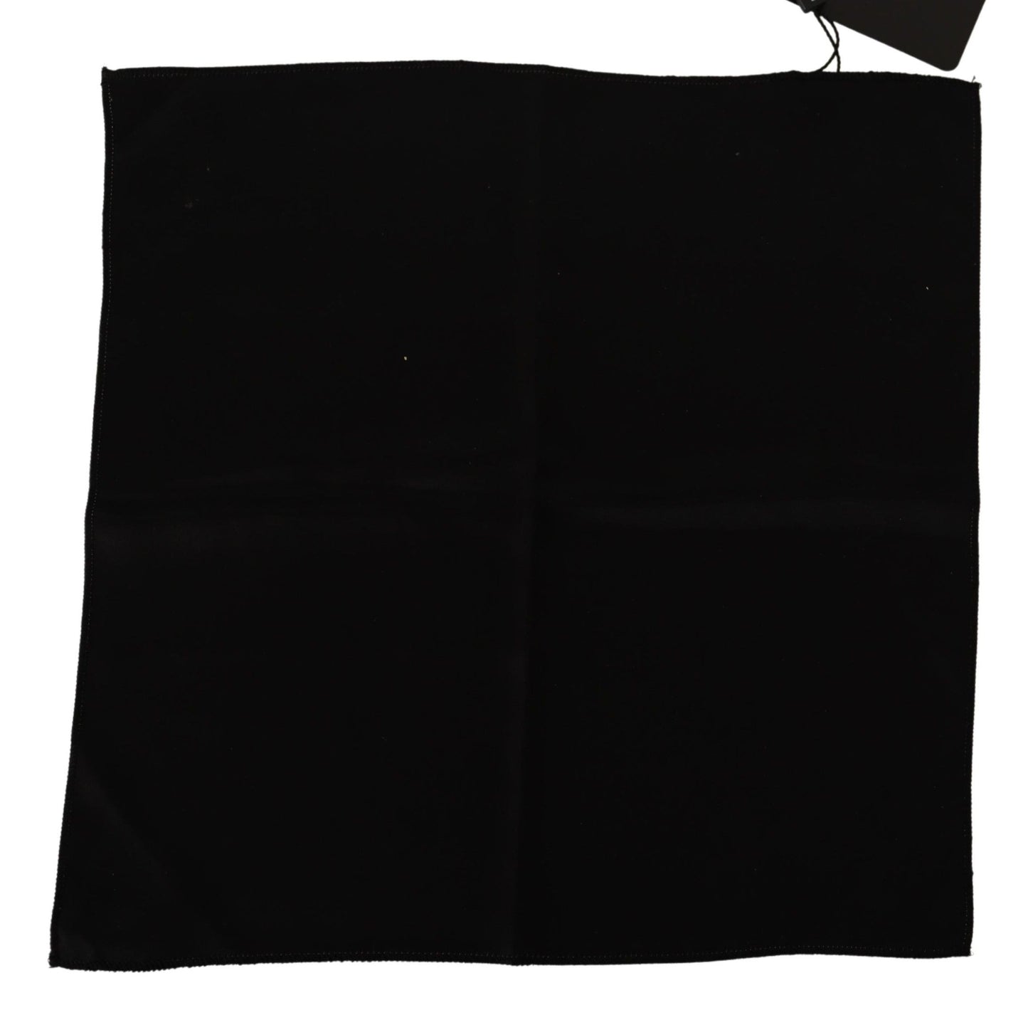 Dolce & Gabbana Elegant Black Silk Pocket Square Dolce & Gabbana