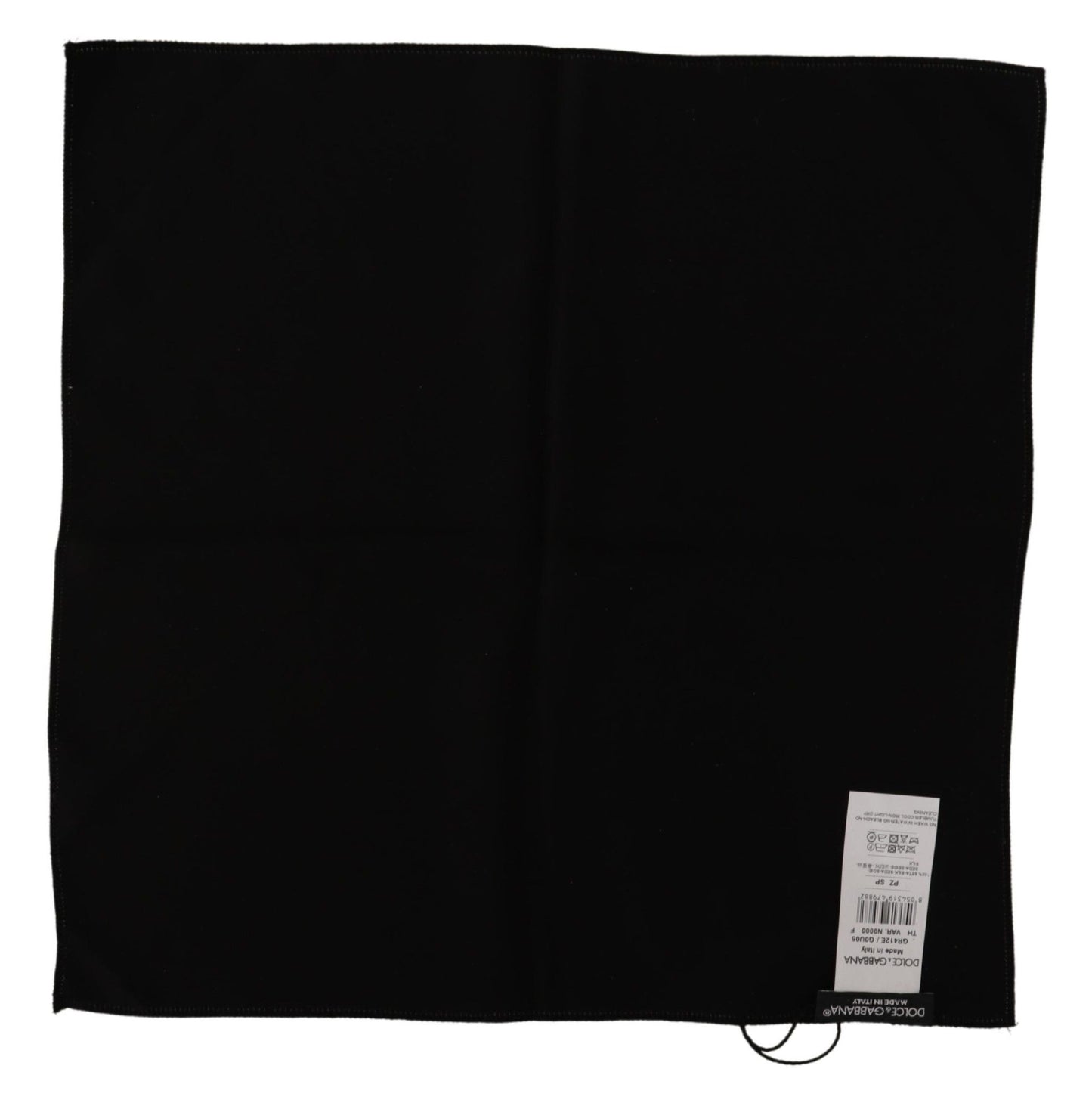 Dolce & Gabbana Elegant Black Silk Pocket Square Dolce & Gabbana