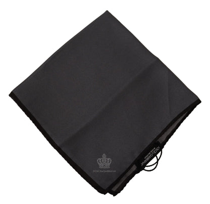 Dolce & Gabbana Elegant Silk Crown Print Handkerchief Dolce & Gabbana