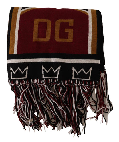 Dolce & Gabbana Elegant DG King Wool & Cashmere Scarf Dolce & Gabbana