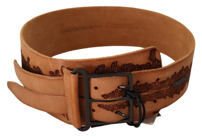 Scervino Street Classy Double Buckle Genuine Leather Belt Scervino Street