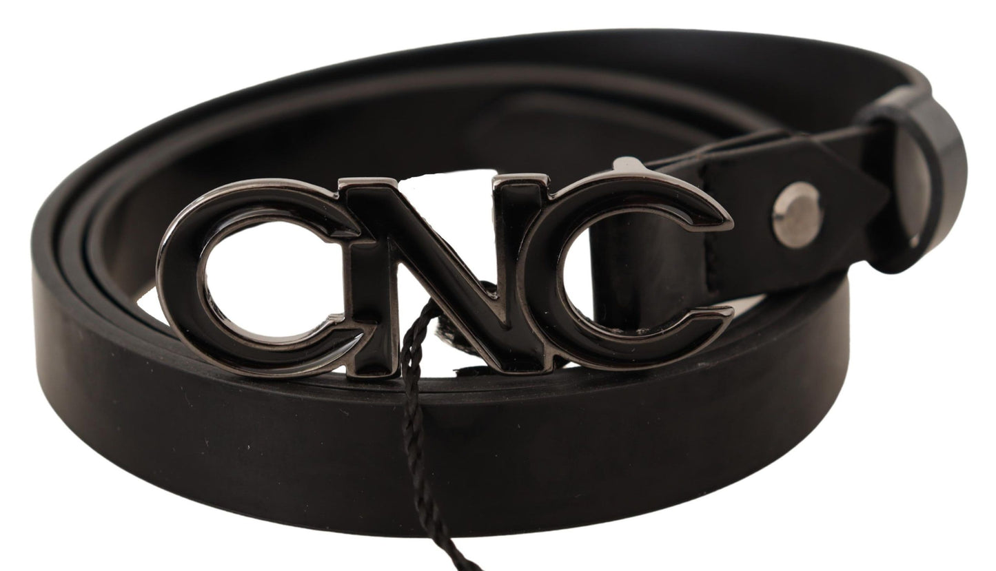 Costume National Elegant Black Leather Fashion Belt Costume National