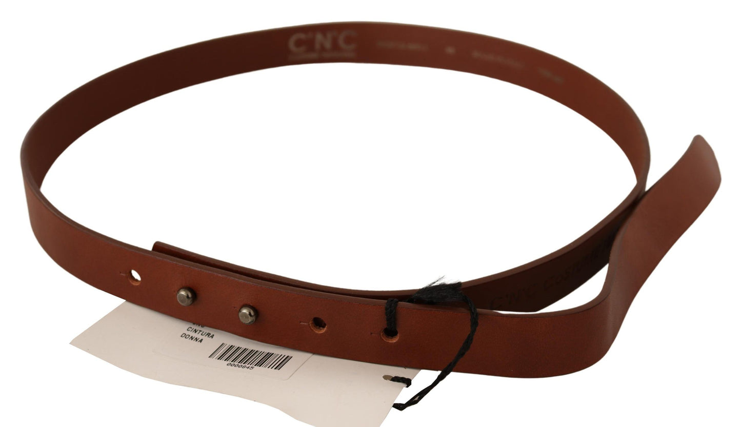 Costume National Elegant Brown Leather Fashion Belt Costume National