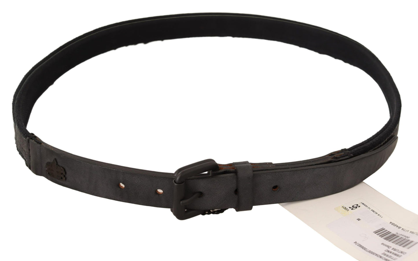 Ermanno Scervino Classic Black Leather Belt with Buckle Fastening Ermanno Scervino