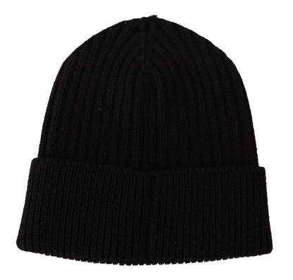 Dolce & Gabbana Elegant Cable Knit Wool Beanie with Fleece Liner Dolce & Gabbana