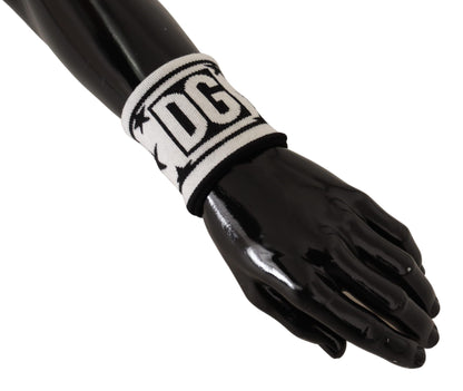 Dolce & Gabbana Elegant Monochrome Wool Wristband Set Dolce & Gabbana