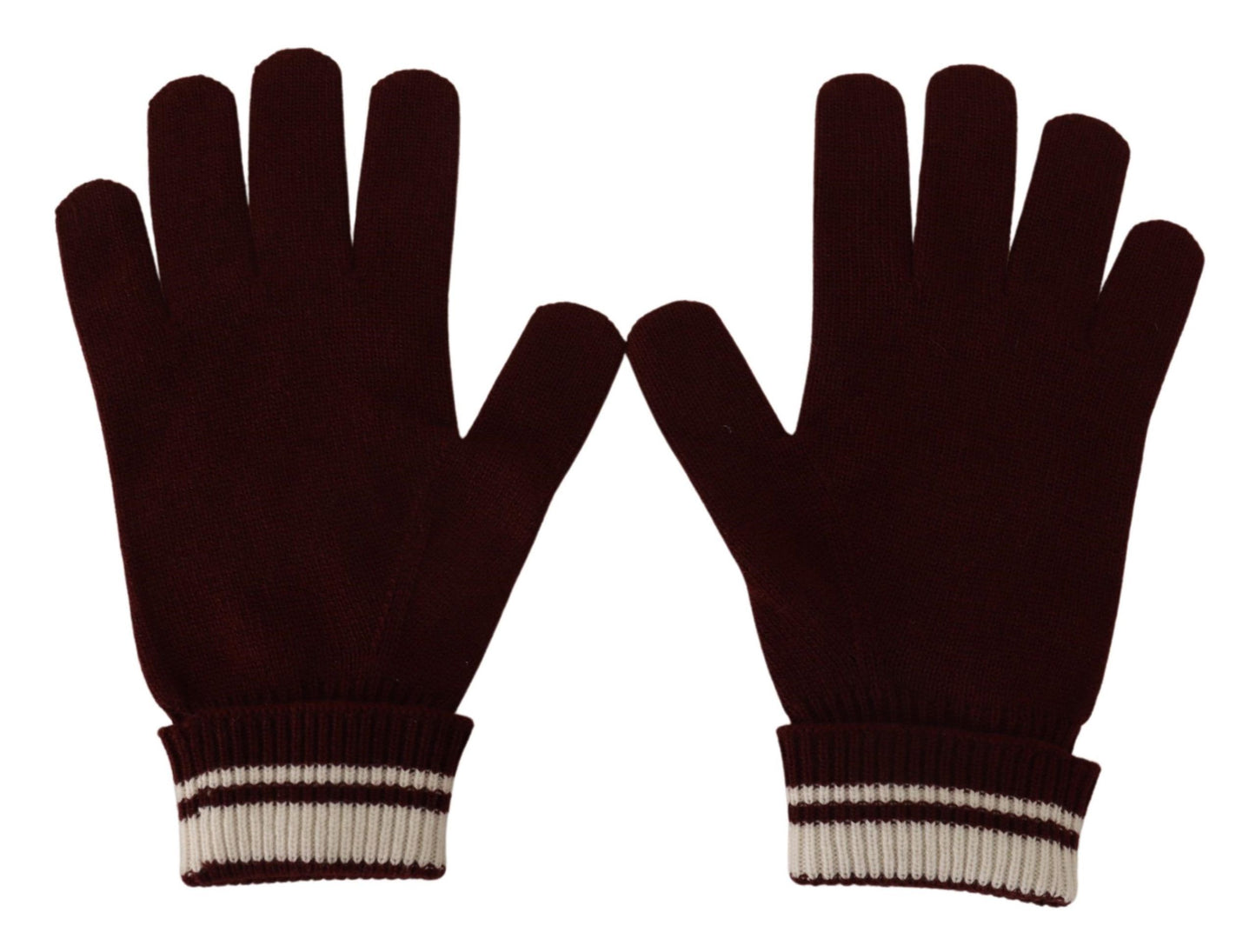 Dolce & Gabbana Elegant Red Cashmere Gloves with Crown Motif Dolce & Gabbana