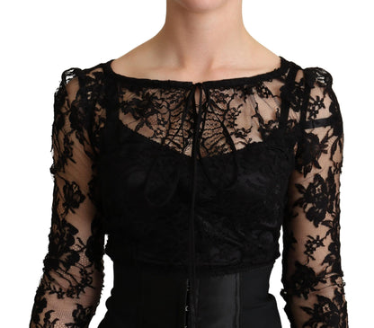 Dolce & Gabbana Elegant Black Lace Mini-Dress Delight Dolce & Gabbana