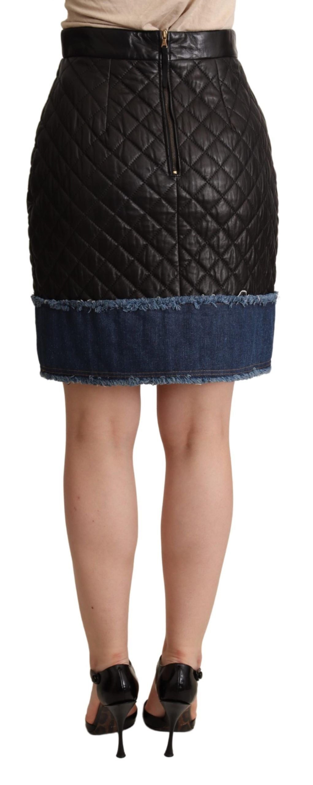 Dolce & Gabbana Sleek High-Waist Leather Mini Skirt Dolce & Gabbana