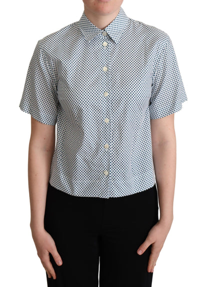 Dolce & Gabbana Elegant Polka Dot Cotton Polo Shirt Dolce & Gabbana