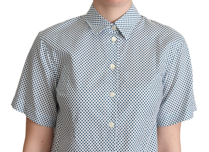 Dolce & Gabbana Elegant Polka Dot Cotton Polo Shirt Dolce & Gabbana