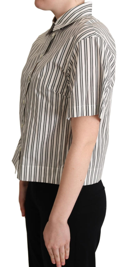 Dolce & Gabbana Elegant Striped Cotton Polo Top Dolce & Gabbana