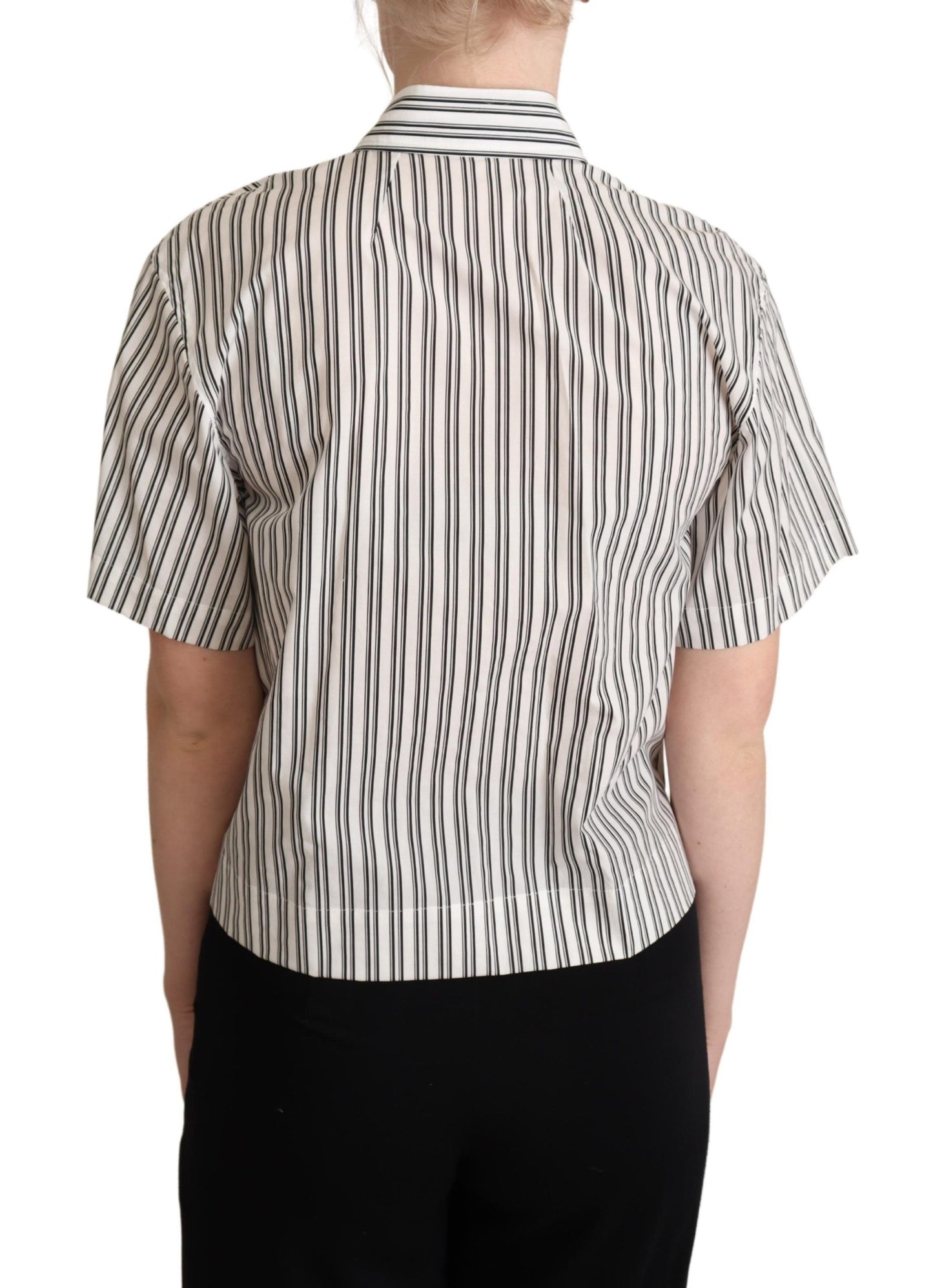 Dolce & Gabbana Elegant Striped Cotton Polo Top Dolce & Gabbana