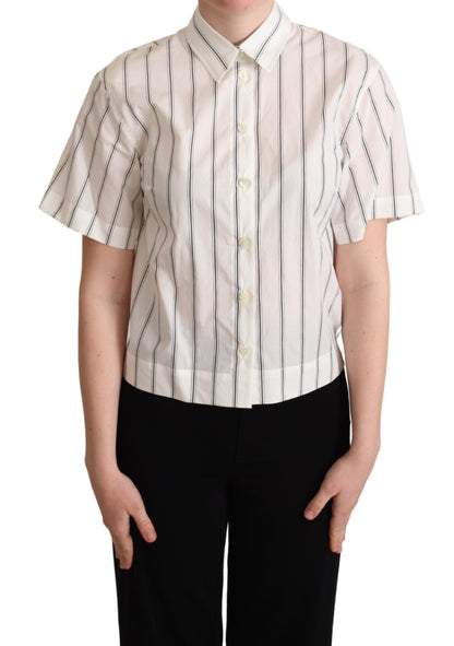 Dolce & Gabbana Elegant Striped Cotton Polo Top Dolce & Gabbana