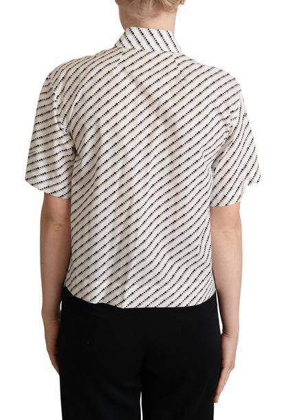 Dolce & Gabbana Elegant Dotted Cotton Polo Top Dolce & Gabbana