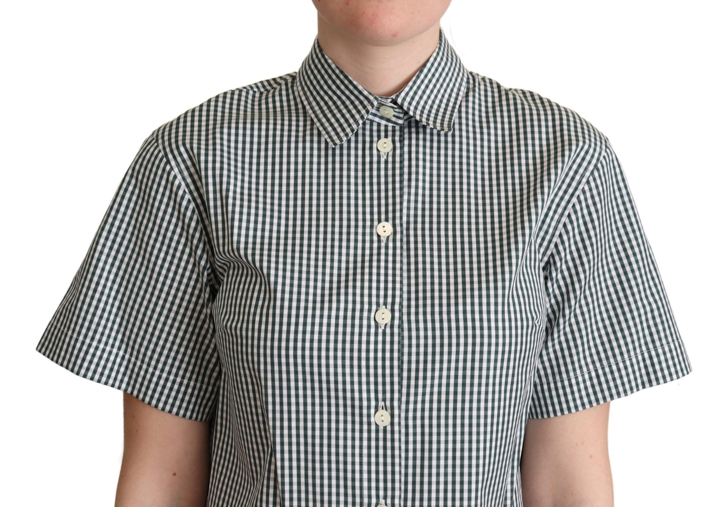 Dolce & Gabbana Elegant Checkered Cotton Polo Top Dolce & Gabbana