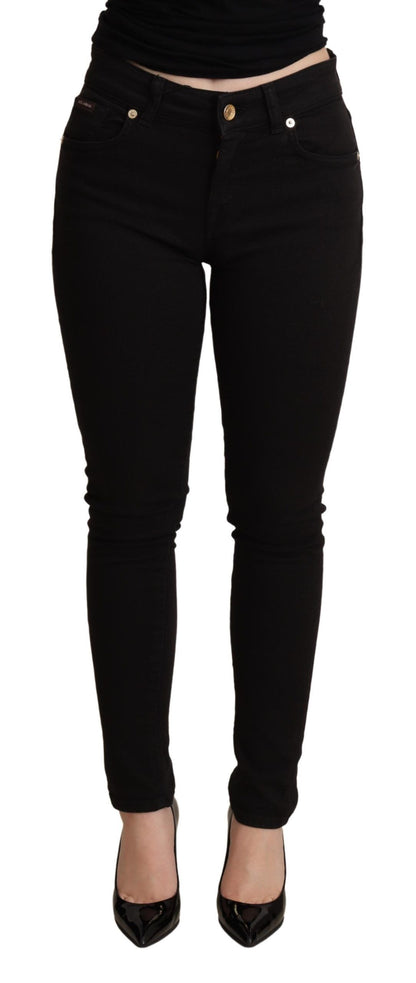 Dolce & Gabbana Elegant Mid-Waist Skinny Black Jeans Dolce & Gabbana