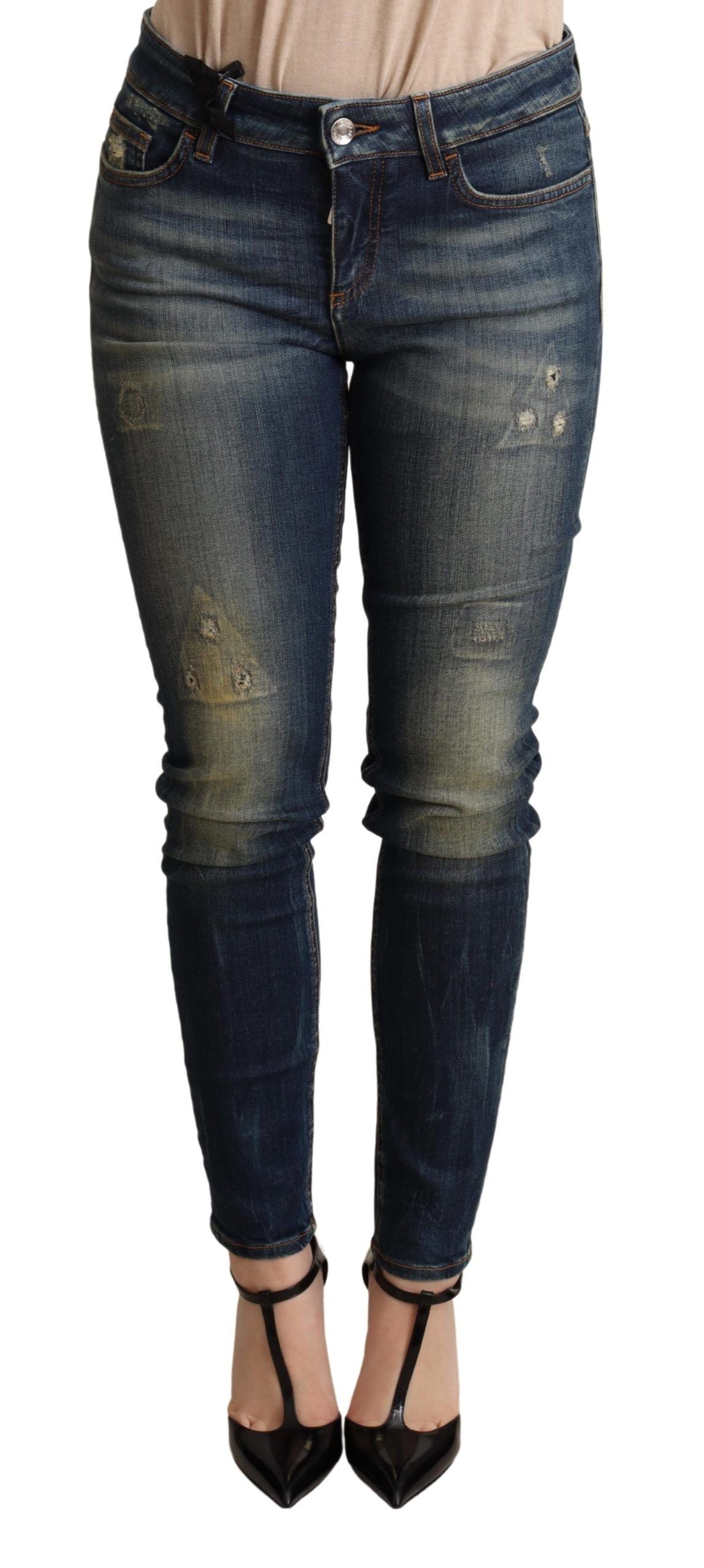 Dolce & Gabbana Elegant Slim-Fit Dark Blue Skinny Jeans Dolce & Gabbana