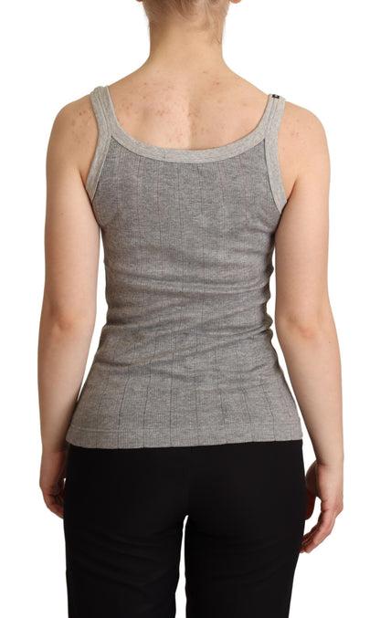 Dolce & Gabbana Chic Sleeveless Gray Tank Top Dolce & Gabbana