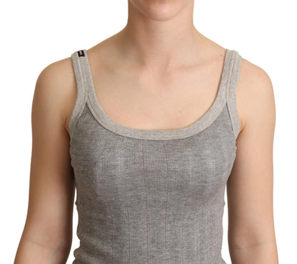 Dolce & Gabbana Chic Sleeveless Gray Tank Top Dolce & Gabbana