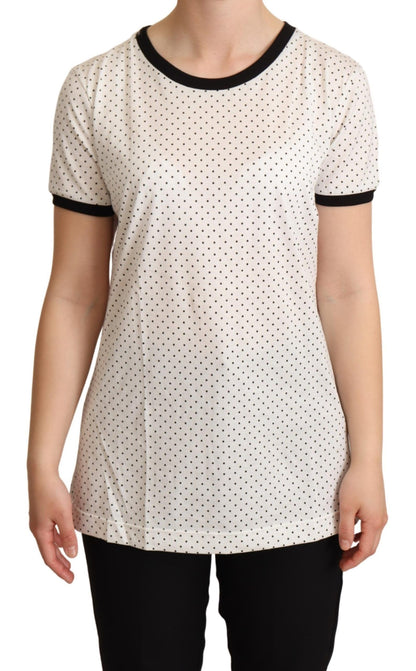 Dolce & Gabbana Polka Dot Crewneck Cotton Tee Dolce & Gabbana