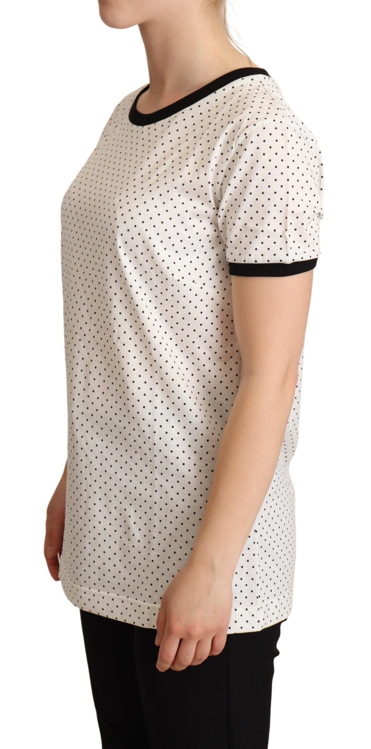 Dolce & Gabbana Polka Dot Crewneck Cotton Tee Dolce & Gabbana