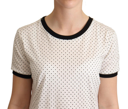 Dolce & Gabbana Polka Dot Crewneck Cotton Tee Dolce & Gabbana