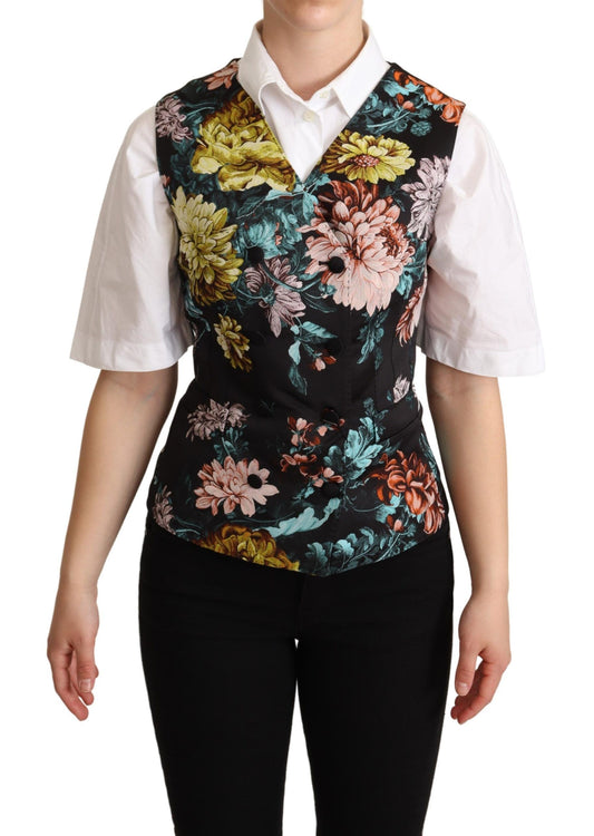 Dolce & Gabbana Exquisite Floral Jacquard Waistcoat Dolce & Gabbana