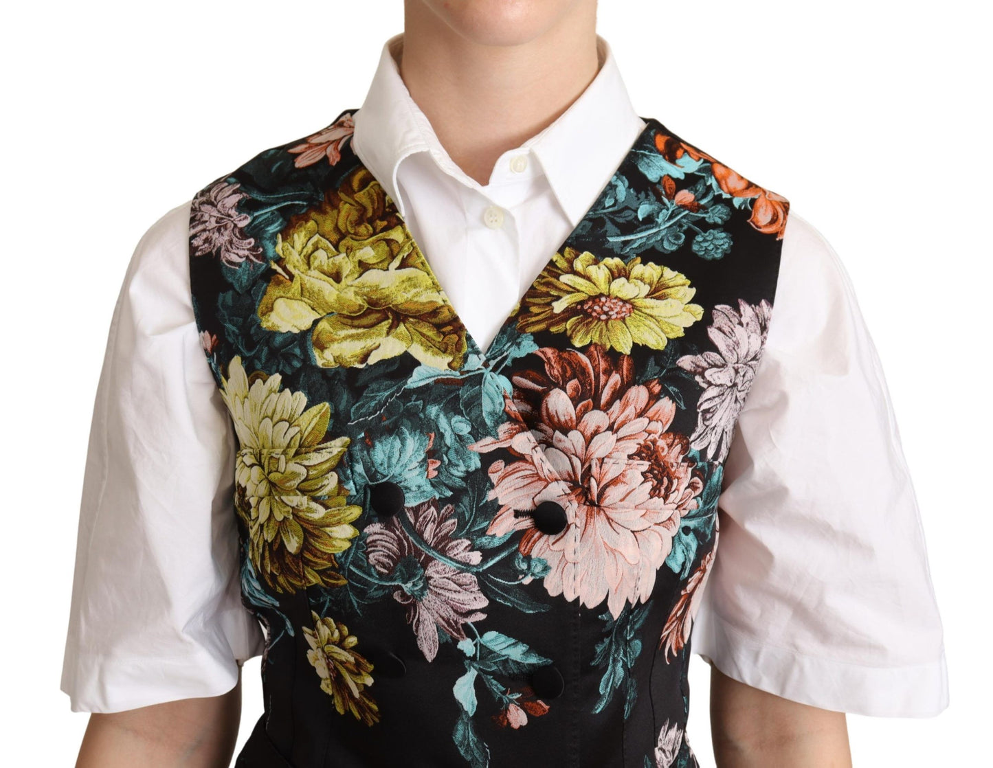 Dolce & Gabbana Exquisite Floral Jacquard Waistcoat Dolce & Gabbana