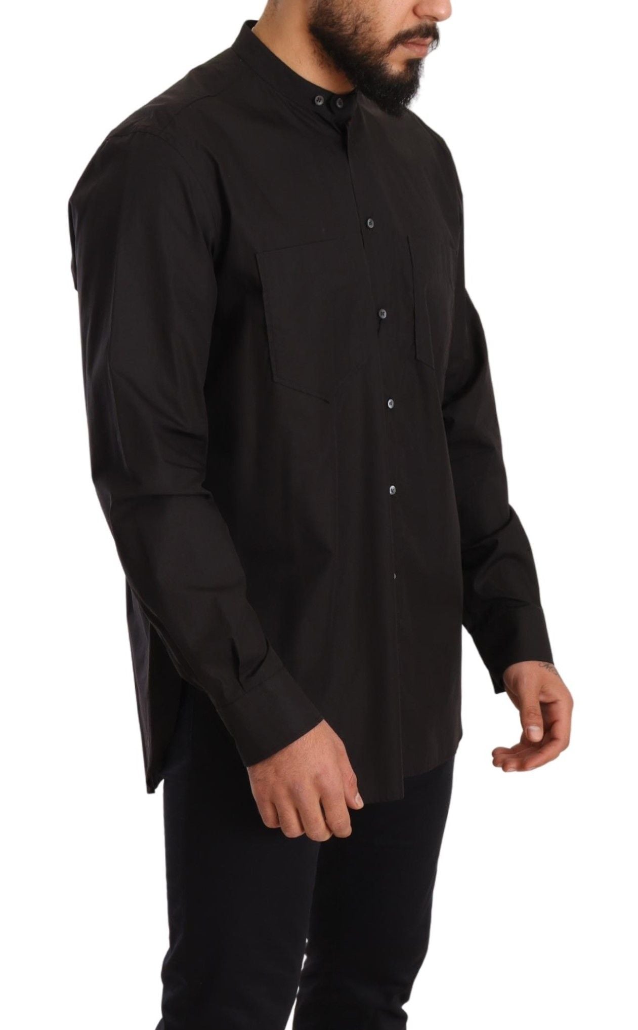 Dolce & Gabbana Elegant Black 100% Cotton Men's Shirt Dolce & Gabbana