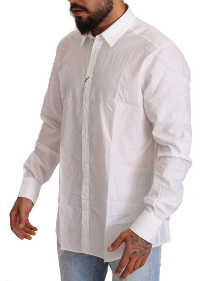 Dolce & Gabbana Elegant White Martini Fit Shirt Dolce & Gabbana