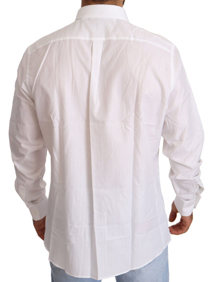 Dolce & Gabbana Elegant White Martini Fit Shirt Dolce & Gabbana