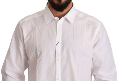 Dolce & Gabbana Elegant White Martini Fit Shirt Dolce & Gabbana