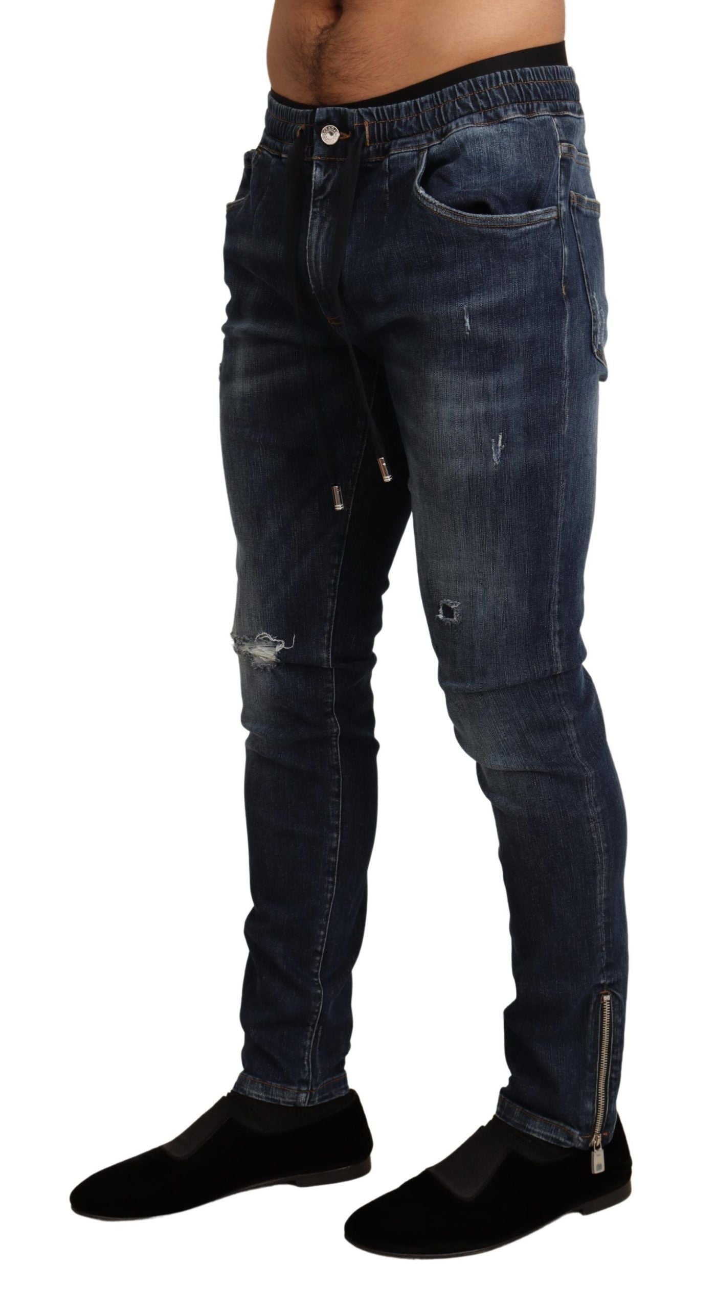 Dolce & Gabbana Elegant Dark Blue Skinny Jeans Dolce & Gabbana